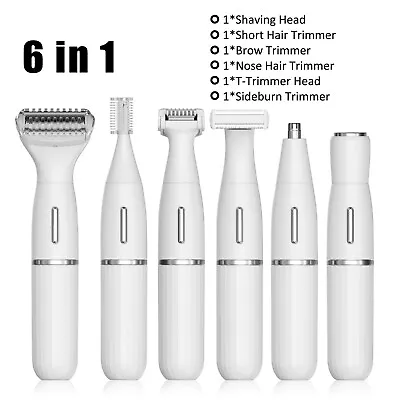 Multifunctional 6 In 1 Men Women Epilator Armpit Hair Legs Sideburn Nose Trimmer • $24.59