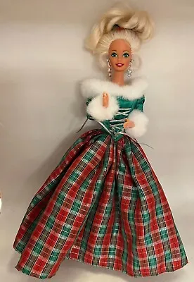 1990s Winter's Eve Barbie With Dress Earrings And Hair Bow #13613  • $9
