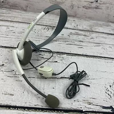 Genuine Microsoft Xbox 360 Gaming Chat Headset Wired White/Gray OEM • $9.99