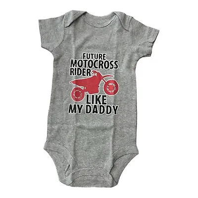 12 Mo. Gray Short Sleeve One Piece Graphic Tee Future Motocross Rider • $5.99