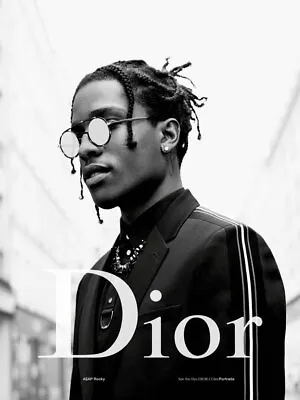 V7752 ASAP Rocky Style A$AP Rapper Hip Hop Music Singer BW WALL POSTER PRINT UK • £13.14