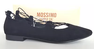 Mossimo Women's Kady Pointy Toe Lace Up Black Flats - 7.5 8 8.5 9 9.5 10    • $24.99