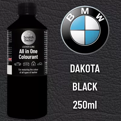 Leather Paint For BMW Car Seat DAKOTA BLACK. All In One 250ml Dye For Repairing. • £16.95