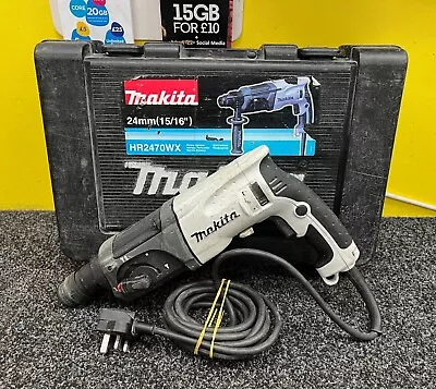 Makita Hammer Drill SDS Plus HR2470WX Corded Electric Powerful 240V - USED • £49.99