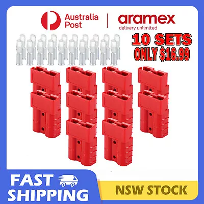 Qty10 Anderson Style Plug Connectors 50 AMP 12-24V 6AWG -10AWG DC Power Tool NSW • $16.99