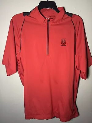Adidas Golf Wind Shirt Men’s XXL Red Climaproof 1/4 Zip TPC Scottsdale PGA • $45