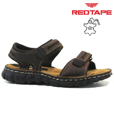 Mens Leather Sandals Walking Hiking Trek Summer Holiday Beach Mules Shoes Size • £19.95