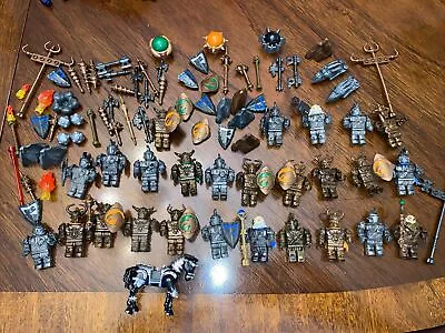 HUGE LOT Mega Bloks Dragons Krystal Wars Mini Figures Knights Shields Weapons • $24.99