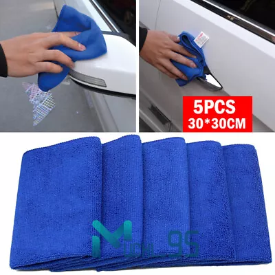 Car Blue Microfiber Towel Cleaning Cloth For LED TV And Auto Detailing Polishing • $7.69