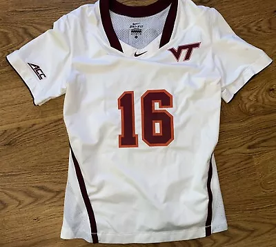 Nike Virginia Tech Hokies #16 Game Worn Womens Lacrosse Jersey • $34.99