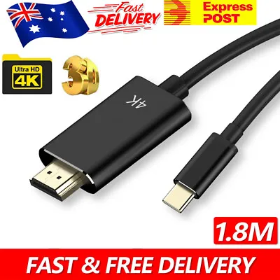 $9.49 • Buy USB-C To HDMI Cable Type-C 4K Adapter For Samsung S23 S22 S21 Ultra S20 S10 Note