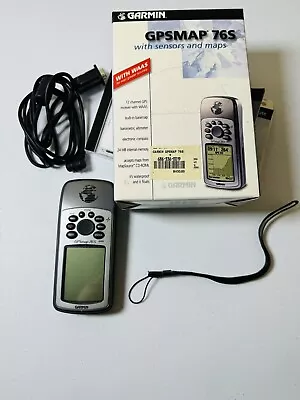 Garmin GPSMAP 76S Handheld GPS Navigation Map Unit W/og Box Cables - Works • $99.99