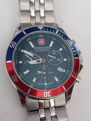 HANOWA SWISS MILITARY CHRONOGRAPH Pepsi Watch • £89