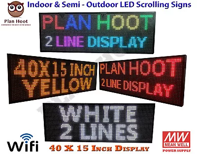 40 X15  Wifi Usb Led Programmable Scrolling Sign For Semi Outdoor Indoor Use • $199.99