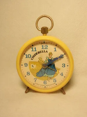 Vtg Bradley Walt Disney Productions Cinderella Wind Up Clock *FOR PARTS/REPAIR  • $28
