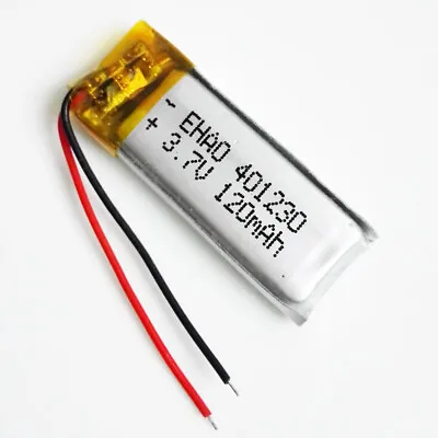 £6.47 • Buy 3.7V 120mAh Lipo Li Polymer Rechargeable Battery For Earphone Video Pen 401230