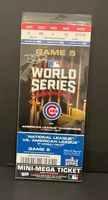 2006 World Series Cubs Mini-Mega Ticket Game 5 David Ross Autograph • $109