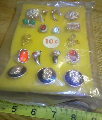 Vintage Display 10c Card Rings Rings Rings #jd313 • $25