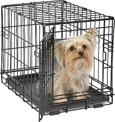 Cage Pet Dog Cat Animal Crate Kennel Folding Tray Metal Pen Door Leak-proof Pan • $32.99