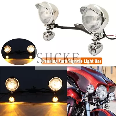 Passing Fog Turn Signal Light Bar For Yamaha V-Star XVS 1100 1300 650 950 Custom • $67.25