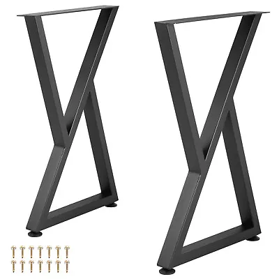 VEVOR Z Shape Metal Table Legs Dining Table Legs 28 X18  Desk Legs Set Of 2 • $60.22