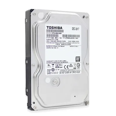 Toshiba 1TB DT01ABA100V 3.5  SATA III 6Gbs 32MB PC CCTV DVR AV Hard Disk Drive • $106.10