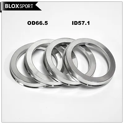 Aluminum HubCentric Rings 57.1 To 66.5 | Center Ring 66.5-57.1 Fit Audi A3 VW • $17.55