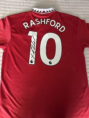 Manchester United 22/23 Signed Marcus Rashford Shirt With COA • $275