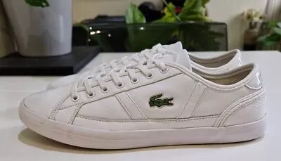 Lacoste Sideline Trainers. Mens Size 8 Uk. White  • £9.95