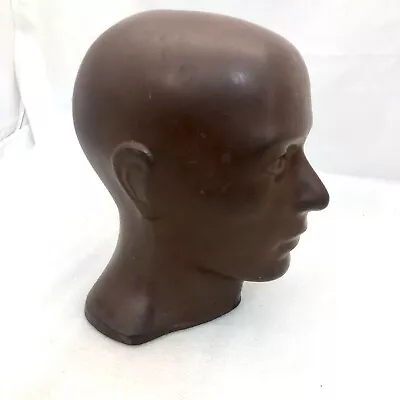 Vintage Unusual Solid Rubber Male Mannequin Head • $120