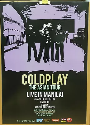 COLDPLAY Concert Poster The Asian Tour Manila 2006 / 45x32cm • $16.98