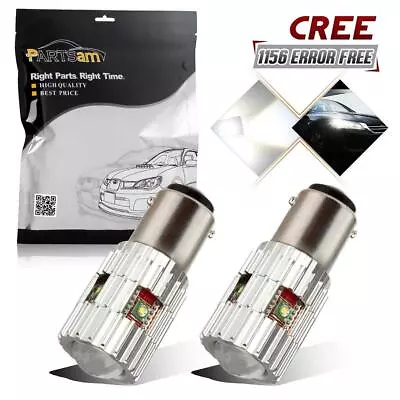 2x 1156 7511 Canbus White 25W High Power Cree LED For Reverse Backup Lights • $19.33