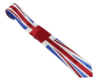 Mens Necktie Neck Tie Great Britain Union Jack Flag GB UK Fancy Dress Costume • £5.95