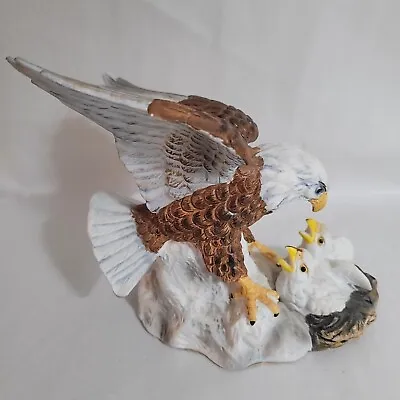 Mama Eagle Feeding Her Babies - Ceramic Figurine • $21.50
