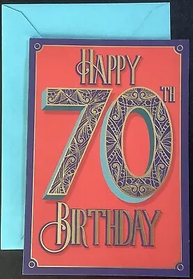 Happy 70th Birthday Card Hallmark Greeting Card • $1.99