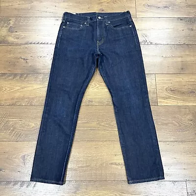 J Crew Jeans Mens 31x30 Kaihara 770 Japanese Denim Slim Straight Leg Dark Wash • $44.99