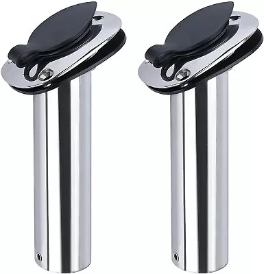 2X Stainless Steel Boat Fishing Rod Holder 30 Degree Flush Mount Truck RV Kayak • $33.73