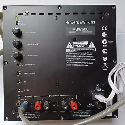 B&W Bowers & Wilkins ASW608 Subwoofer Powered Amplifier Module (Amp Only) • $199.95