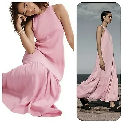 Nwt Country Road Maxi Dress 12 14 16 M L Xl Womans Candy Pink Halter Neck Rr$199 • $99.95