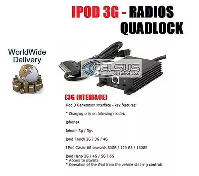 £75.99 • Buy For Volkswagen Golf Passat Polo Scirocco Tiguan Touareg Ipod 3g Radio Quadlock