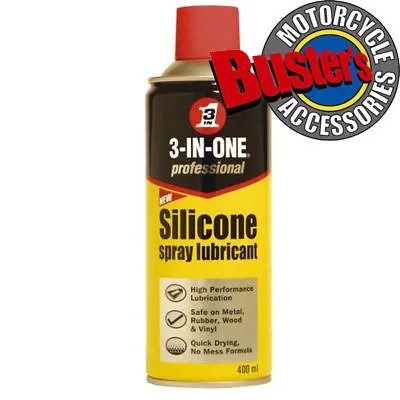 £9.99 • Buy 3 In One Professional Silicone Spray Lubricant 400ml Can