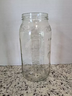 Vintage VLASIC FARMS Large Glass Pickle Jar 80 OZ EMBOSSED Perfect • $13