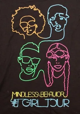 Vintage Mindless Behavior Rock Pop Music Concert Black T Shirt Tee Sz M New Nwt • $12.99