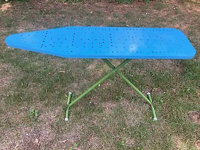 Vintage Two Tone Metal Ironing Board Blue And Green Movie Prop Display  Rare • $99.99