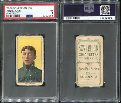 T206 Addie Joss Portrait HOF ~~ PSA 1 *NICE* ~~ Sovereign 150 Back • $569.99