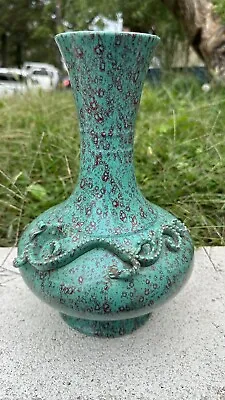 Wonderful Antique Chinese Vintage Porcelain Vase Robin Egg Vase Dragon • $475