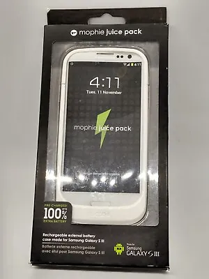 Samsung Galaxy S3 Juice Pack Rechargeable External Battery Case White • $12.50