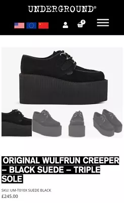 Underground Triple Sole Wulfrun Creepers UK 8/42 • £85