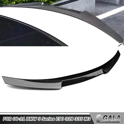 $59.80 • Buy Rear Trunk Spoiler Wing For BMW 3 Series E90 328 335 M3 Carbon Fiber Style 06-11