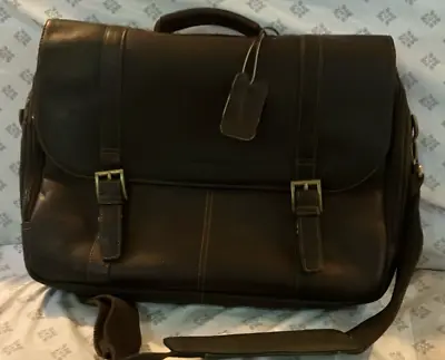 Samsonite Brown Leather Briefcase Computer Bag Vintage Attached W Shoulder Strap • $63.99